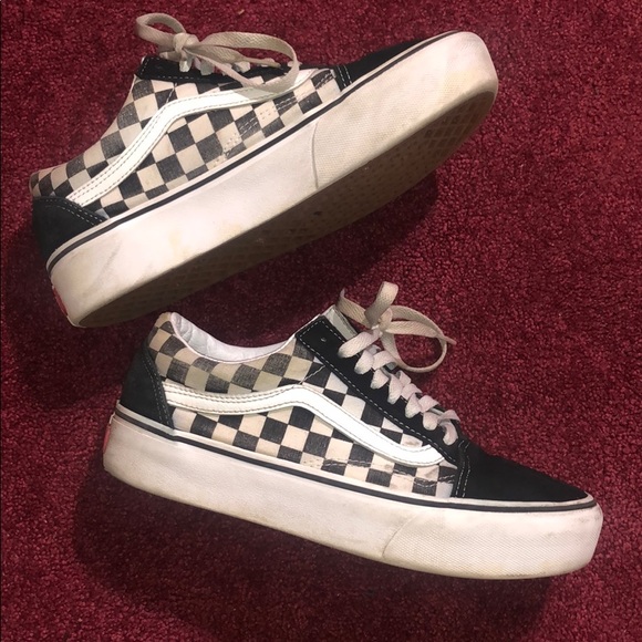 Vans Shoes - Platform Checkered Vans